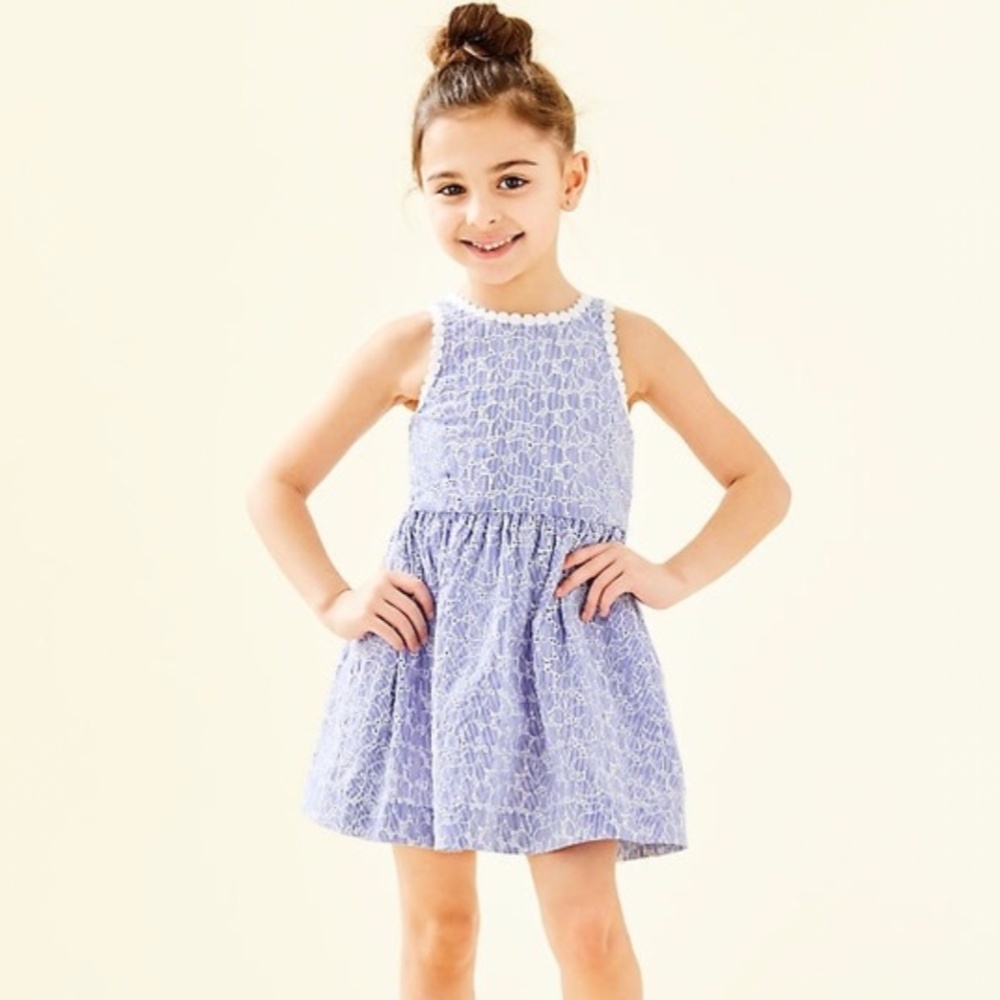 Lilly Pulitzer Little Lillies “Tori” style Seersucker Eyelet Dress